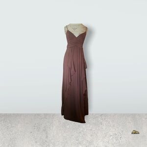 Beautiful Fashion Tan  Maxi Dress Open in the Front Sleeveless Size 2